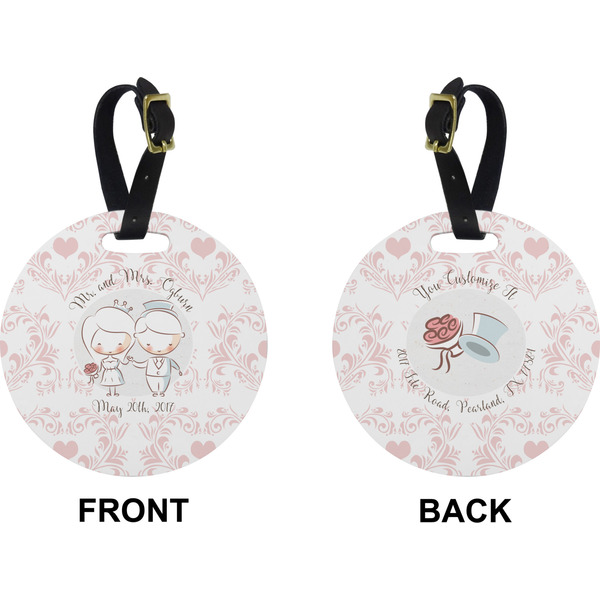 Wedding People Circle Luggage Tag (Front + Back)