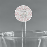 Wedding People 5.5" Round Plastic Stir Sticks - Clear (Personalized)