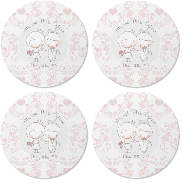Wedding People Coaster Round Rubber Back - Apvl