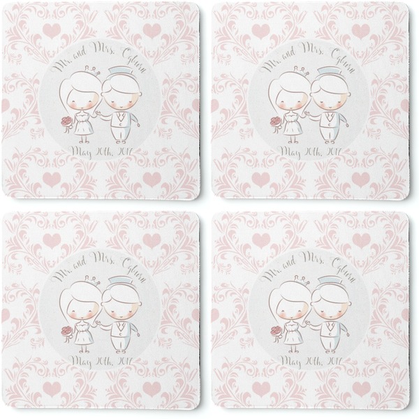 Wedding People Coaster Rubber Back - Apvl