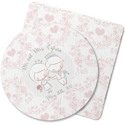 Wedding People Rubber Backed Coaster (Personalized)