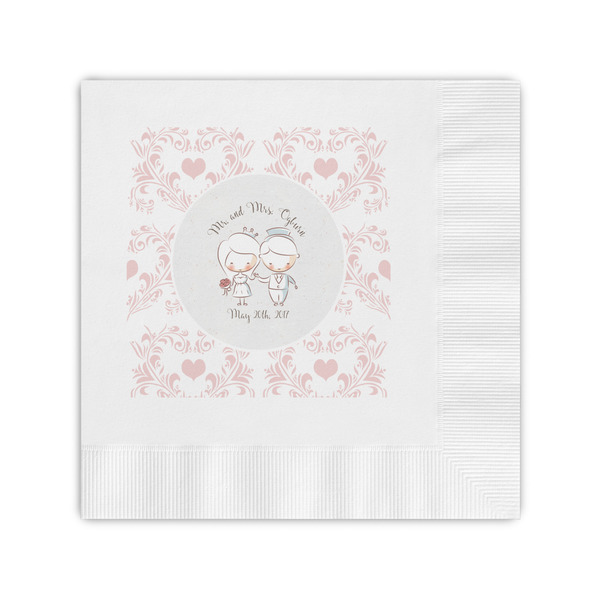Custom Wedding People Coined Cocktail Napkins (Personalized)