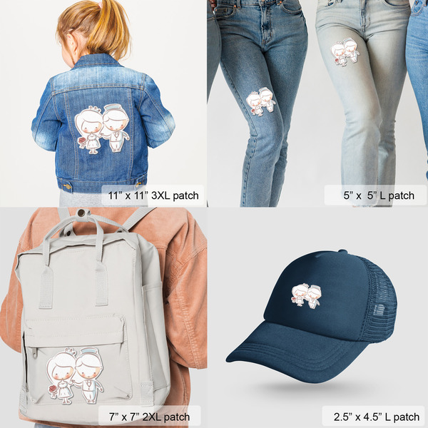 Wedding People Custom Shape Iron On Patches - LIFESTYLE