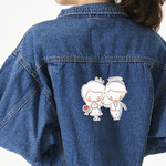 Wedding People Twill Iron On Patch - Custom Shape - X-Large