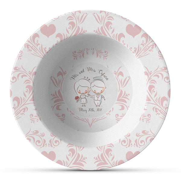 Custom Wedding People Plastic Bowl - Microwave Safe - Composite Polymer (Personalized)