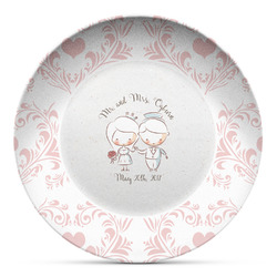Wedding People Microwave Safe Plastic Plate - Composite Polymer (Personalized)