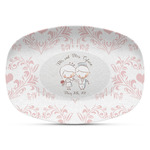 Wedding People Plastic Platter - Microwave & Oven Safe Composite Polymer (Personalized)