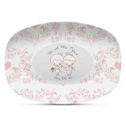 Wedding People Plastic Platter - Microwave & Oven Safe Composite Polymer (Personalized)