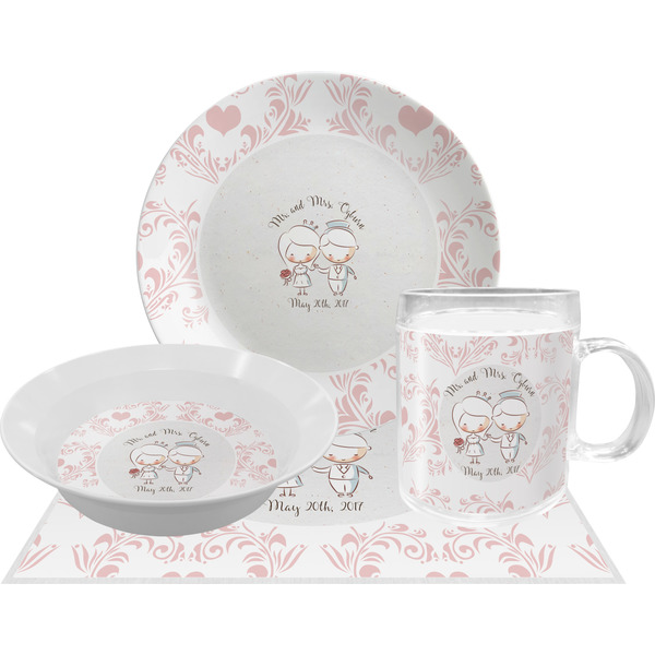 Wedding People Dinner Set - 4 Pc (Personalized)