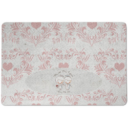 Wedding People Dog Food Mat w/ Couple's Names