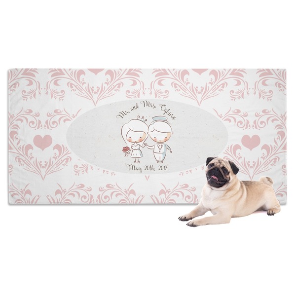 Custom Wedding People Dog Towel (Personalized)