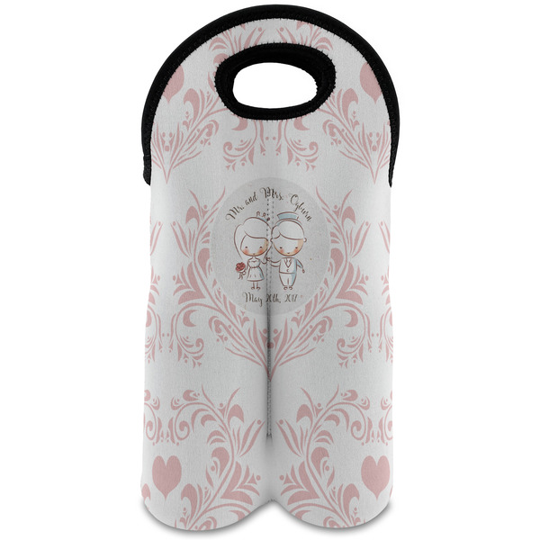 Custom Wedding People Wine Tote Bag (2 Bottles) (Personalized)