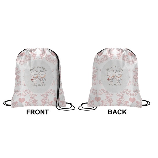 Wedding People Drawstring Backpack Front & Back Small