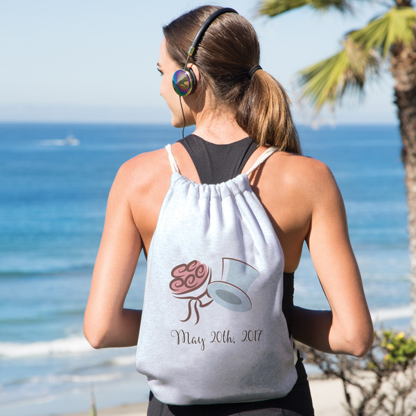 Wedding People Drawstring Backpacks - Sweatshirt Fleece - Double Sided - LIFESTYLE