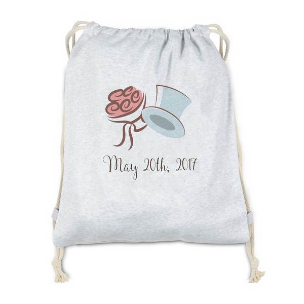 Custom Wedding People Drawstring Backpack - Sweatshirt Fleece (Personalized)