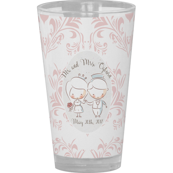 Custom Wedding People Pint Glass - Full Color (Personalized)