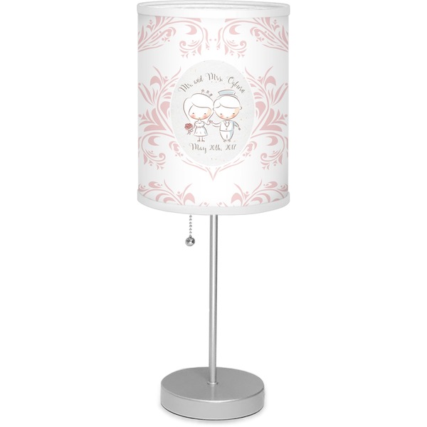 Custom Wedding People 7" Drum Lamp with Shade Polyester (Personalized)
