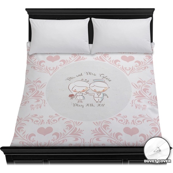 Custom Wedding People Duvet Cover - Full / Queen (Personalized)