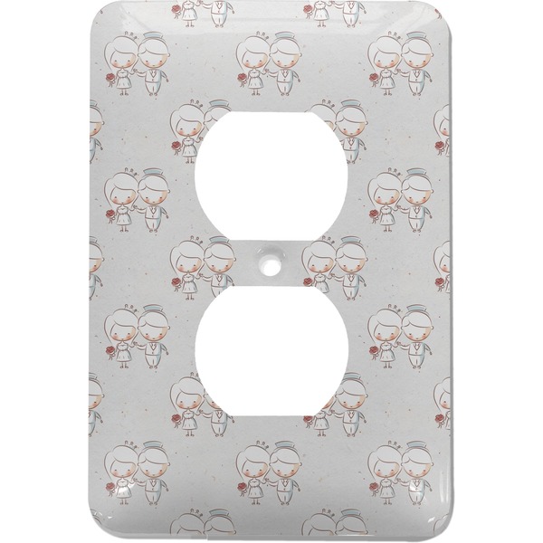 Custom Wedding People Electric Outlet Plate