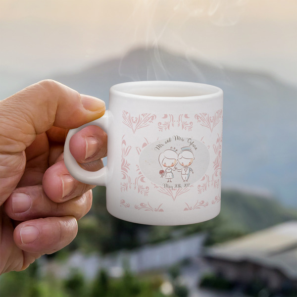 Custom Wedding People Single Shot Espresso Cup - Single (Personalized)