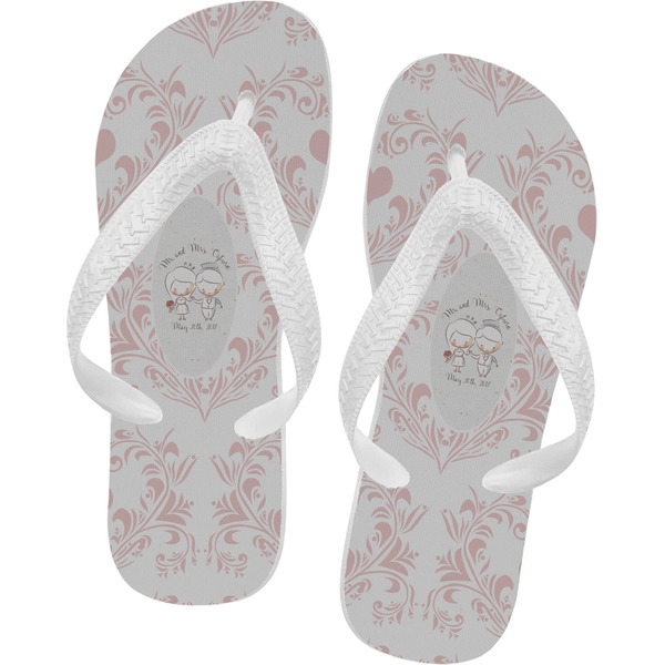 Custom Wedding People Flip Flops - Small (Personalized)
