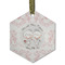 Wedding People Frosted Glass Ornament - Hexagon