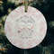 Wedding People Frosted Glass Ornament - Round (Lifestyle)