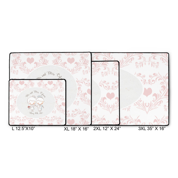 Wedding People Gaming Mats - SIZE CHART