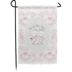 Wedding People Small Garden Flag - Double Sided w/ Couple's Names