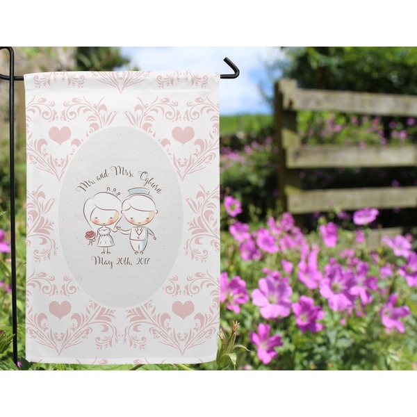 Wedding People Garden Flag - Outside In Flowers