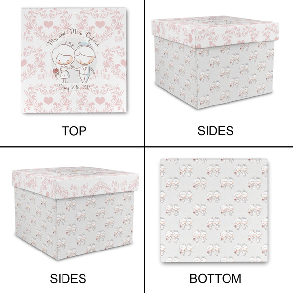 Wedding People Gift Boxes with Lid - Canvas Wrapped - Large - Approval