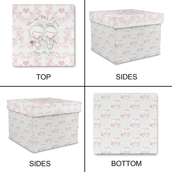 Wedding People Gift Boxes with Lid - Canvas Wrapped - Small - Approval