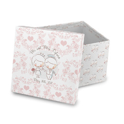 Wedding People Gift Box with Lid - Canvas Wrapped (Personalized)
