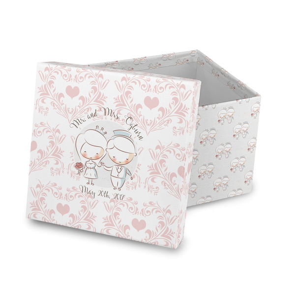 Custom Wedding People Gift Box with Lid - Canvas Wrapped (Personalized)
