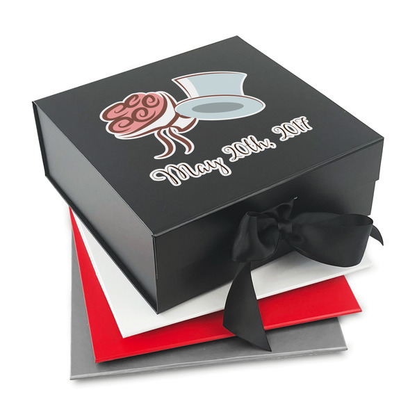 Custom Wedding People Gift Box with Magnetic Lid (Personalized)