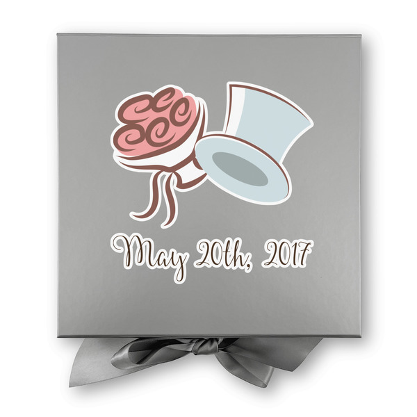 Wedding People Gift Boxes with Magnetic Lid - Silver - Approval