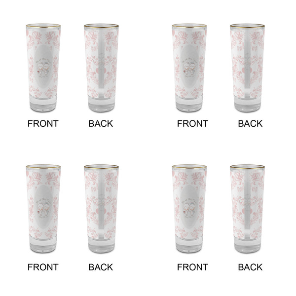 Wedding People Glass Shot Glass - 2 oz - Set of 4 - APPROVAL