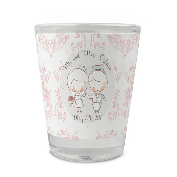 Custom Wedding People Glass Shot Glass - 1.5 oz - Set of 4 (Personalized)