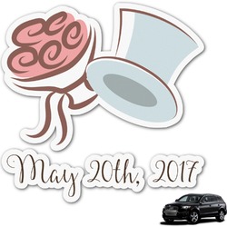 Wedding People Graphic Car Decal (Personalized)