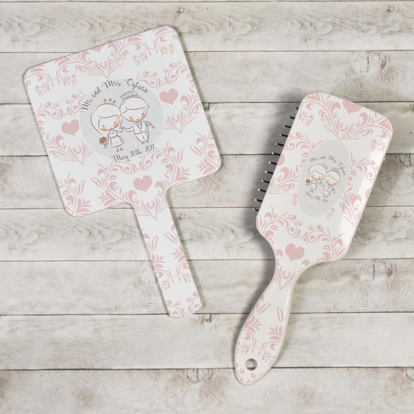 Wedding People Hand Mirrors - In Context