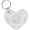 Wedding People Heart Plastic Keychain w/ Couple's Names