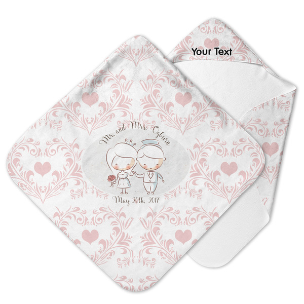 Custom Wedding People Hooded Baby Towel (Personalized)