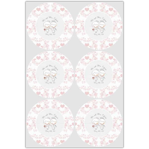 Wedding People Icing Circle - Large - Set of 6