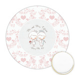 Wedding People Printed Cookie Topper - Round (Personalized)