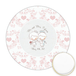 Wedding People Printed Cookie Topper - Round (Personalized)
