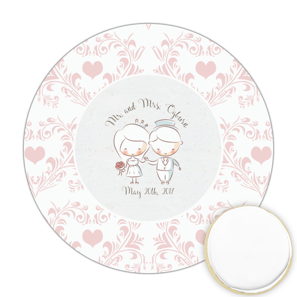 Custom Wedding People Printed Cookie Topper - Round (Personalized)