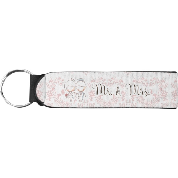 Custom Wedding People Neoprene Keychain Fob (Personalized)