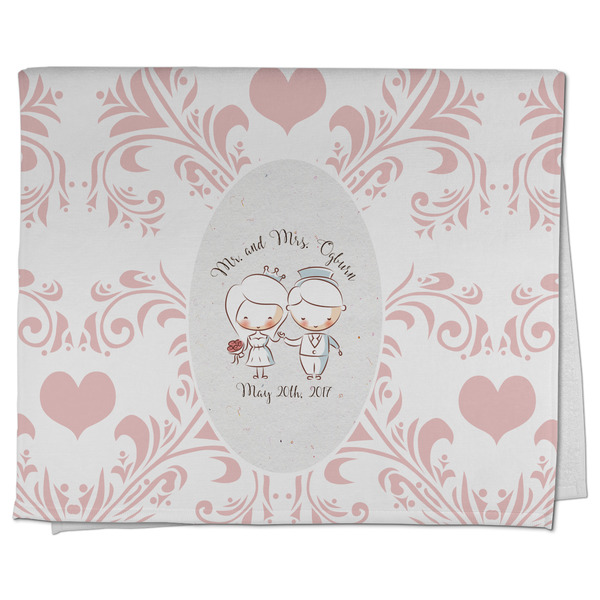 Custom Wedding People Kitchen Towel - Poly Cotton w/ Couple's Names