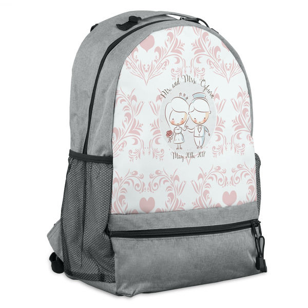 Custom Wedding People Backpack - Grey (Personalized)