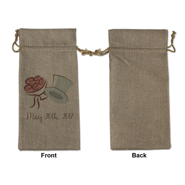 Wedding People Large Burlap Gift Bags - Front Approval